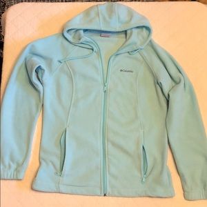 Columbia fleece hooded jacket sz L